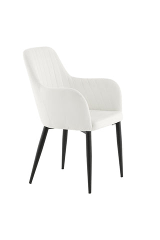 Venture Home Komfortmatstol 2-pack - Svarta ben / Beige manchester