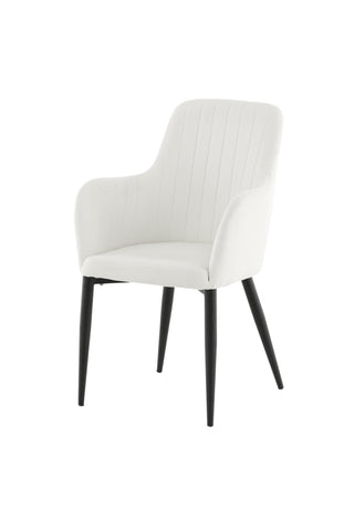 Venture Home Komfortmatstol 2-pack - Svarta ben / Beige manchester