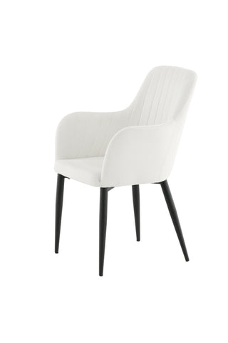 Venture Home Komfortmatstol 2-pack - Svarta ben / Beige manchester