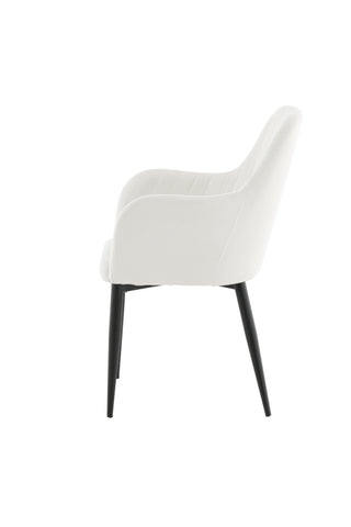Venture Home Komfortmatstol 2-pack - Svarta ben / Beige manchester