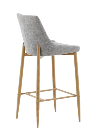 Venture Home Plaza - Barstol 2-pack - Ek/Ljusgrå