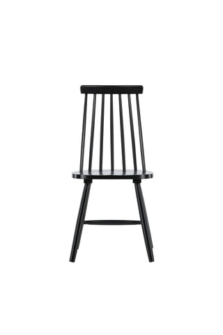 Venture Home Lönneberga Matstol 2-pack - Svart / Svart MASSIVT GUMMITRÄ