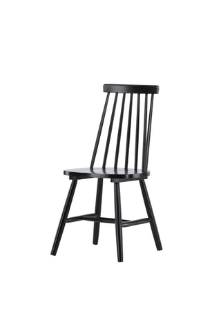 Venture Home Lönneberga Matstol 2-pack - Svart / Svart MASSIVT GUMMITRÄ