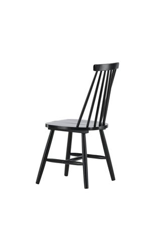 Venture Home Lönneberga Matstol 2-pack - Svart / Svart MASSIVT GUMMITRÄ