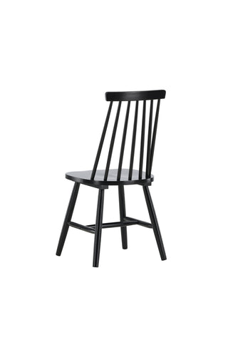 Venture Home Lönneberga Matstol 2-pack - Svart / Svart MASSIVT GUMMITRÄ