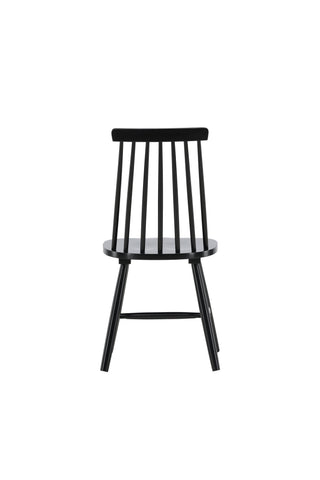 Venture Home Lönneberga Matstol 2-pack - Svart / Svart MASSIVT GUMMITRÄ