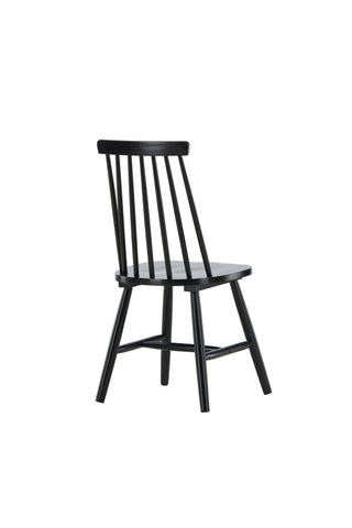 Venture Home Lönneberga Matstol 2-pack - Svart / Svart MASSIVT GUMMITRÄ