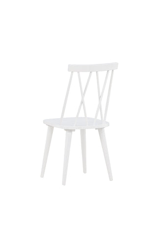 Venture Home Mariette Matstol 2-pack - Vit / Vit Massivt gummiträ