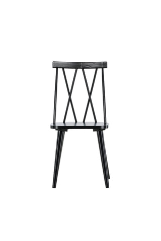 Venture Home Mariette Matstol 2-pack - Svart / Svart massivt gummiträ