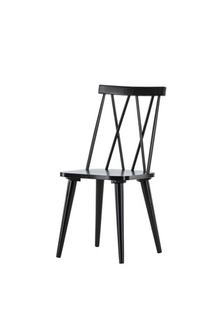 Venture Home Mariette Matstol 2-pack - Svart / Svart massivt gummiträ