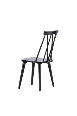 Venture Home Mariette Matstol 2-pack - Svart / Svart massivt gummiträ
