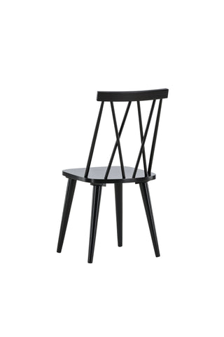 Venture Home Mariette Matstol 2-pack - Svart / Svart massivt gummiträ