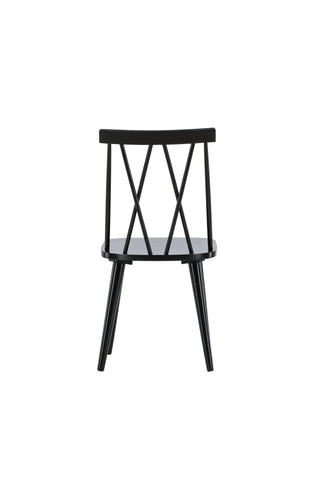 Venture Home Mariette Matstol 2-pack - Svart / Svart massivt gummiträ
