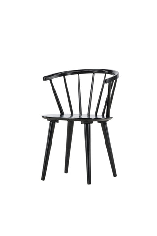 Venture Home Bobby Matstol 2-pack - Svart / Svart massivt gummiträ