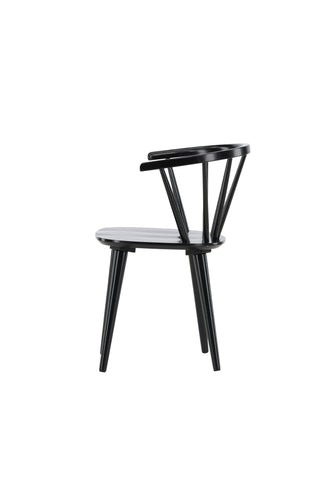 Venture Home Bobby Matstol 2-pack - Svart / Svart massivt gummiträ