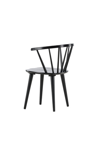 Venture Home Bobby Matstol 2-pack - Svart / Svart massivt gummiträ
