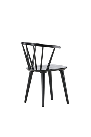 Venture Home Bobby Matstol 2-pack - Svart / Svart massivt gummiträ
