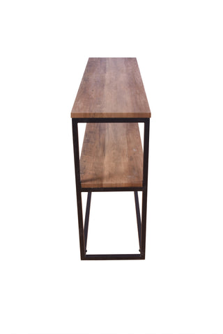 Venture Home Rise Sidobord Dubbel - Svart / Vintage Teak -look