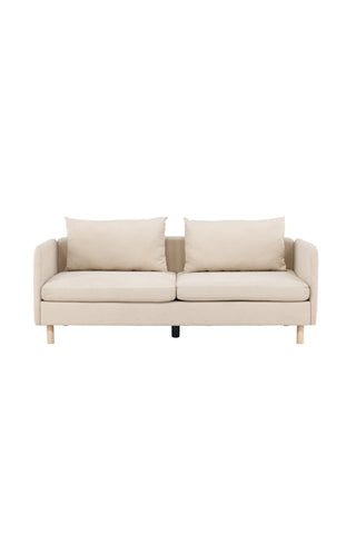 Venture Home Zero 2-sits soffa - Woodlook / Beige Tyg