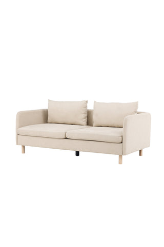 Venture Home Zero 2-sits soffa - Woodlook / Beige Tyg