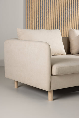 Venture Home Zero 2-sits soffa - Woodlook / Beige Tyg