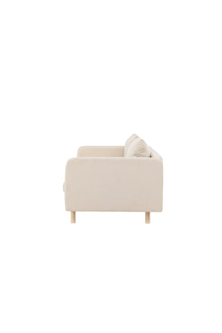 Venture Home Zero 2-sits soffa - Woodlook / Beige Tyg