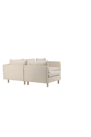Venture Home Zero Hörnsoffa - Woodlook / Beige Tyg