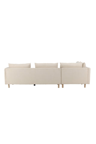 Venture Home Zero Hörnsoffa - Woodlook / Beige Tyg