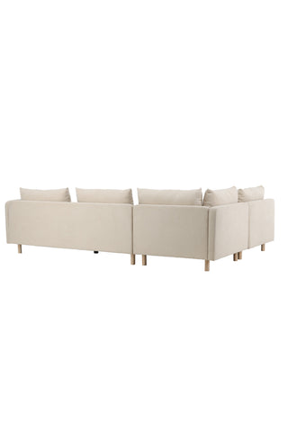 Venture Home Zero Hörnsoffa - Woodlook / Beige Tyg