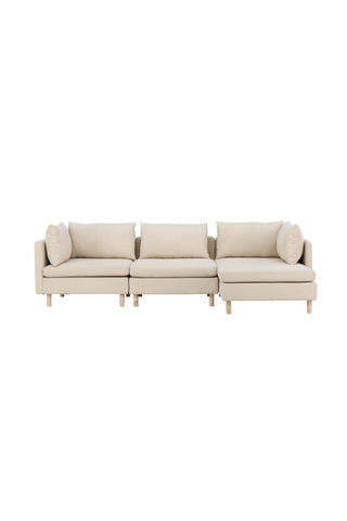Venture Home Zero 3-sits soffa - Woodlook / Beige Tyg