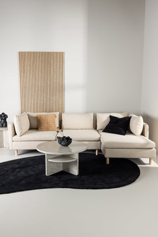 Venture Home Zero 3-sits soffa - Woodlook / Beige Tyg