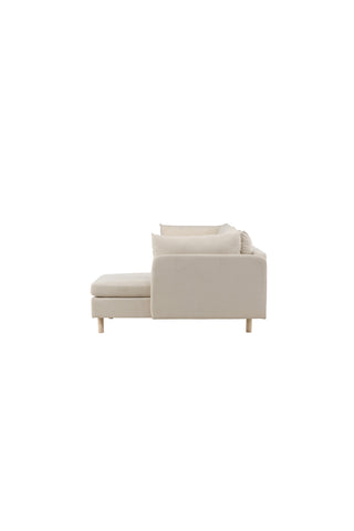Venture Home Zero 3-sits soffa - Woodlook / Beige Tyg