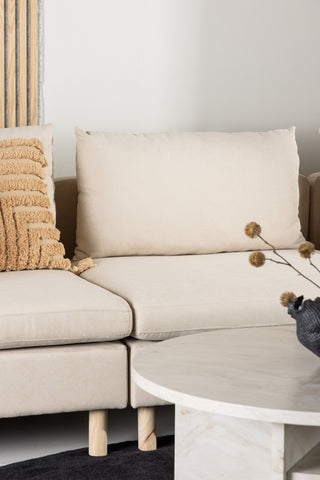 Venture Home Zero 3-sits soffa - Woodlook / Beige Tyg