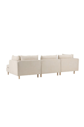 Venture Home Zero 3-sits soffa - Woodlook / Beige Tyg