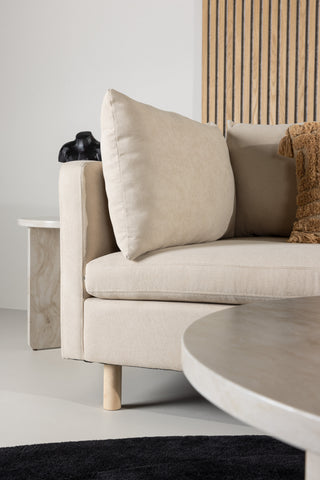 Venture Home Zero 3-sits soffa - Woodlook / Beige Tyg