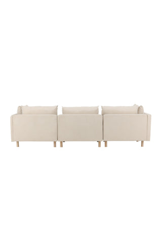 Venture Home Zero 3-sits soffa - Woodlook / Beige Tyg