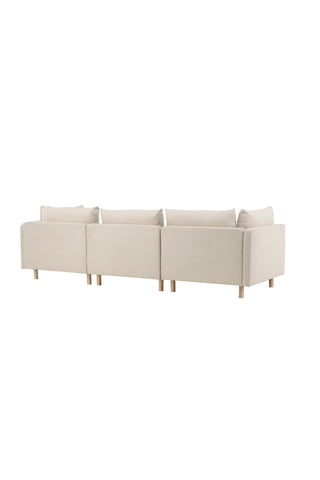 Venture Home Zero 3-sits soffa - Woodlook / Beige Tyg