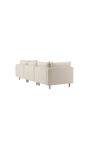Venture Home Zero 3-sits soffa - Woodlook / Beige Tyg