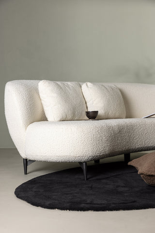 Venture Home Luna Soffa - Svart / Vit Boucle