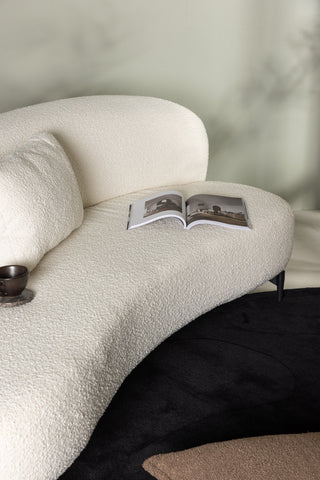 Venture Home Luna Soffa - Svart / Vit Boucle