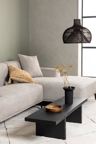 Venture Home Viskan Soffa - Mattsvart / Ljusgrått Tyg