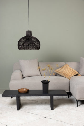 Venture Home Viskan Soffa - Mattsvart / Ljusgrått Tyg