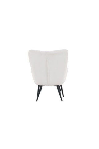 Venture Home Como Enkelsoffa m Ottoman - Svart / Vit Boucle
