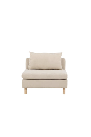 Venture Home Zero Single Sofa - Woodlook / Beige Tyg