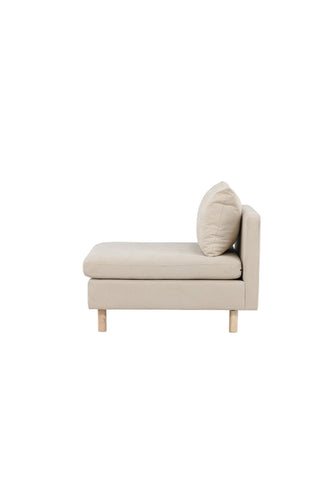 Venture Home Zero Single Sofa - Woodlook / Beige Tyg