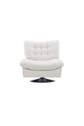Venture Home Florens Enkelsoffa - Krom / Offwhite Tyg