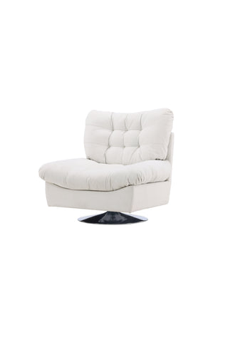 Venture Home Florens Enkelsoffa - Krom / Offwhite Tyg