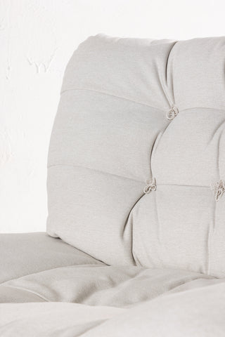 Venture Home Florens Enkelsoffa - Krom / Offwhite Tyg