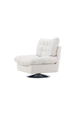 Venture Home Florens Enkelsoffa - Krom / Offwhite Tyg
