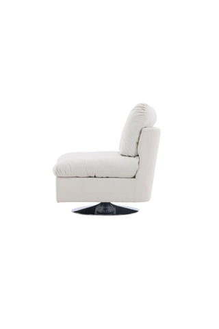 Venture Home Florens Enkelsoffa - Krom / Offwhite Tyg